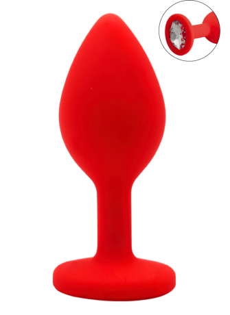 Plug rouge bijou cristal Small - DB-RY067CRED